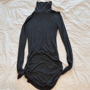 Dark Gray Turtleneck Long Sleeve mini Dress Women’s Medium